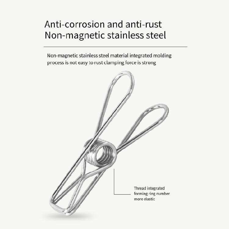 Pack of 40 Heavy Duty Metal Clothespins Clothes Pins with Waterproof Storage Bag Convenient Laundry Clips for Outdoor