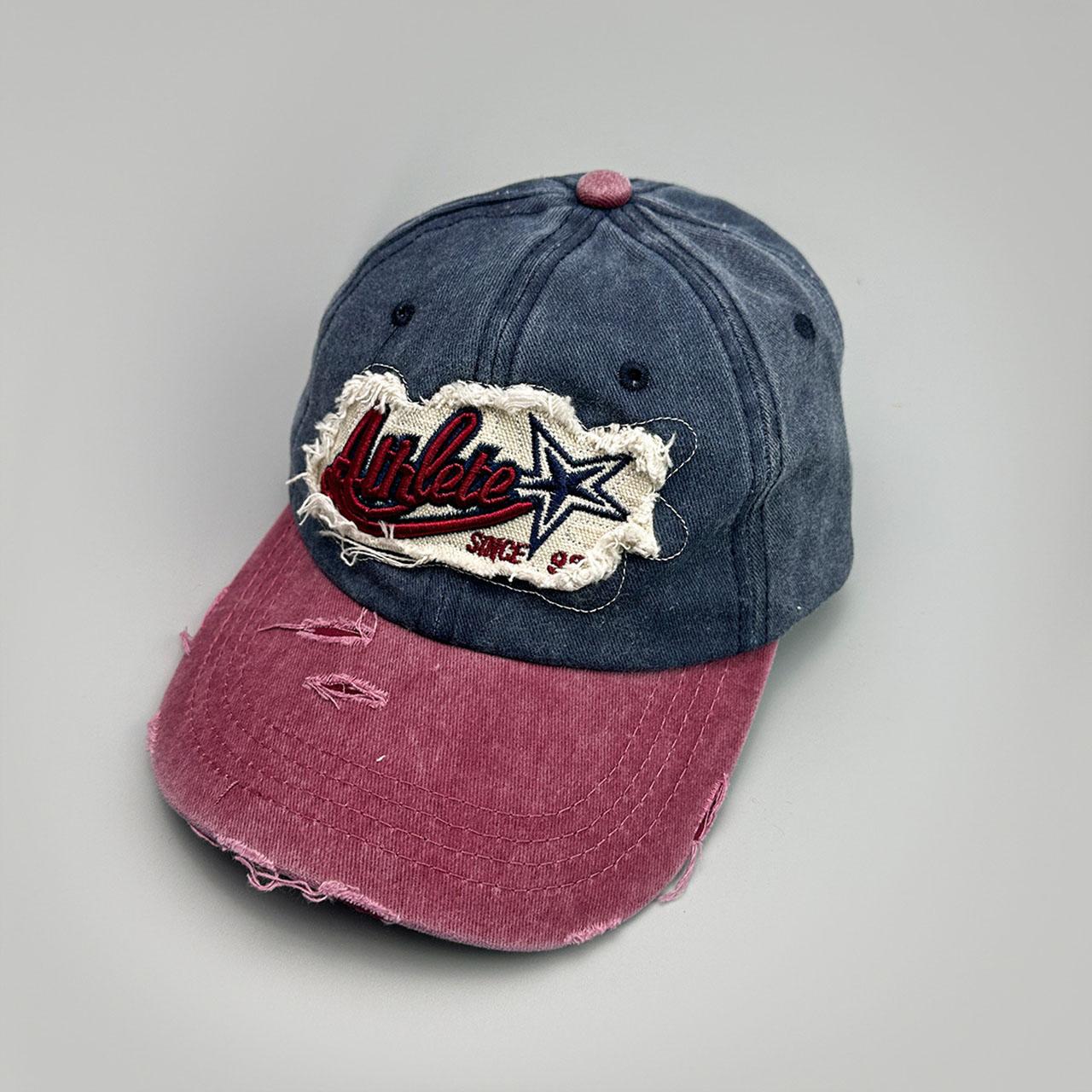 

Unisex Hip Hop Baseball Cap Patchwork Washed Cotton Peaked Hats For Women Men Letter Embroidery Adjustable Sun Hat 56-60cm(adjustable)