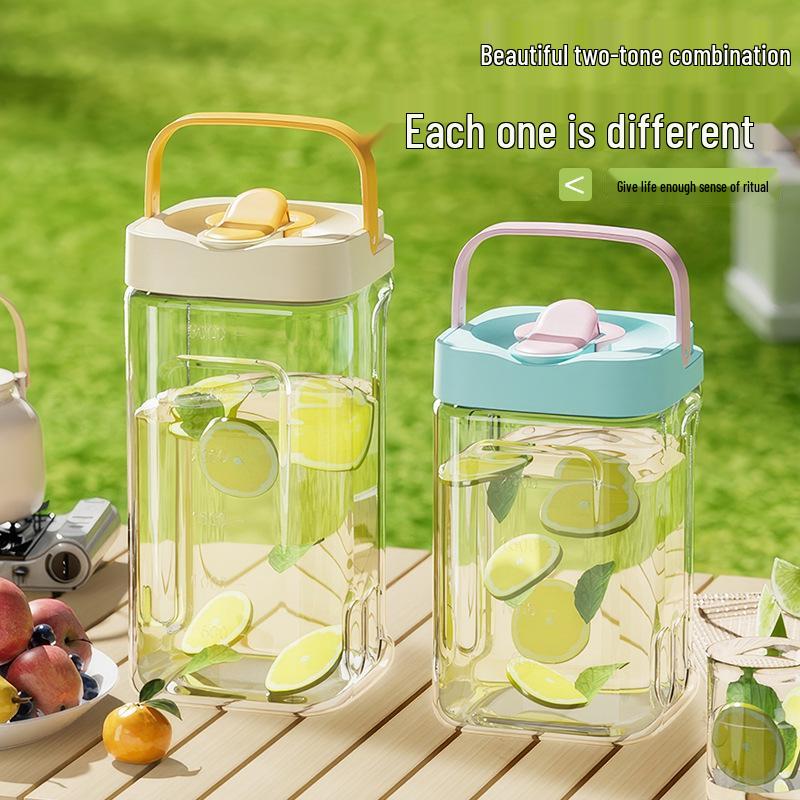 Portable Large-Capacity Cold Water and Beverage Pitcher for Tea, Juice, and Cold Brew