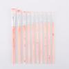 10-Piece Two-Color Nylon Bristle Paint Brush Set with Plastic Handles for Oil, Watercolor, Gouache - Gift Box Included