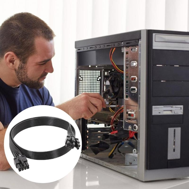 High Performances 8Pin To 6+2 Pin PCIE GPU Power Cable 50cm Length for Modulars PSUs Connection