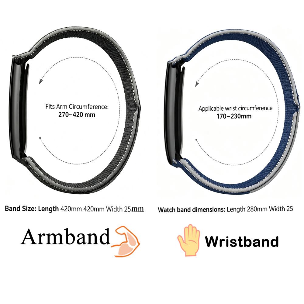 2 Stück Nylon-Handgelenk-/Armband Exklusiv für Garmin CIRQA Smart Band Leichtes Armband Atmungsaktiv für Garmin CIRQA Den ganzen Tag tragen