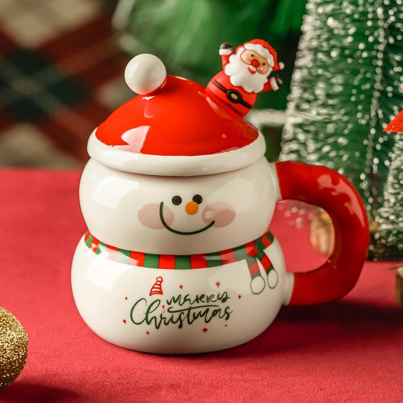 Christmas Gift Mug High End Sense Christmas Cup Ceramics Gift for Girls' Companions and Small Gifts for Employees and Customers