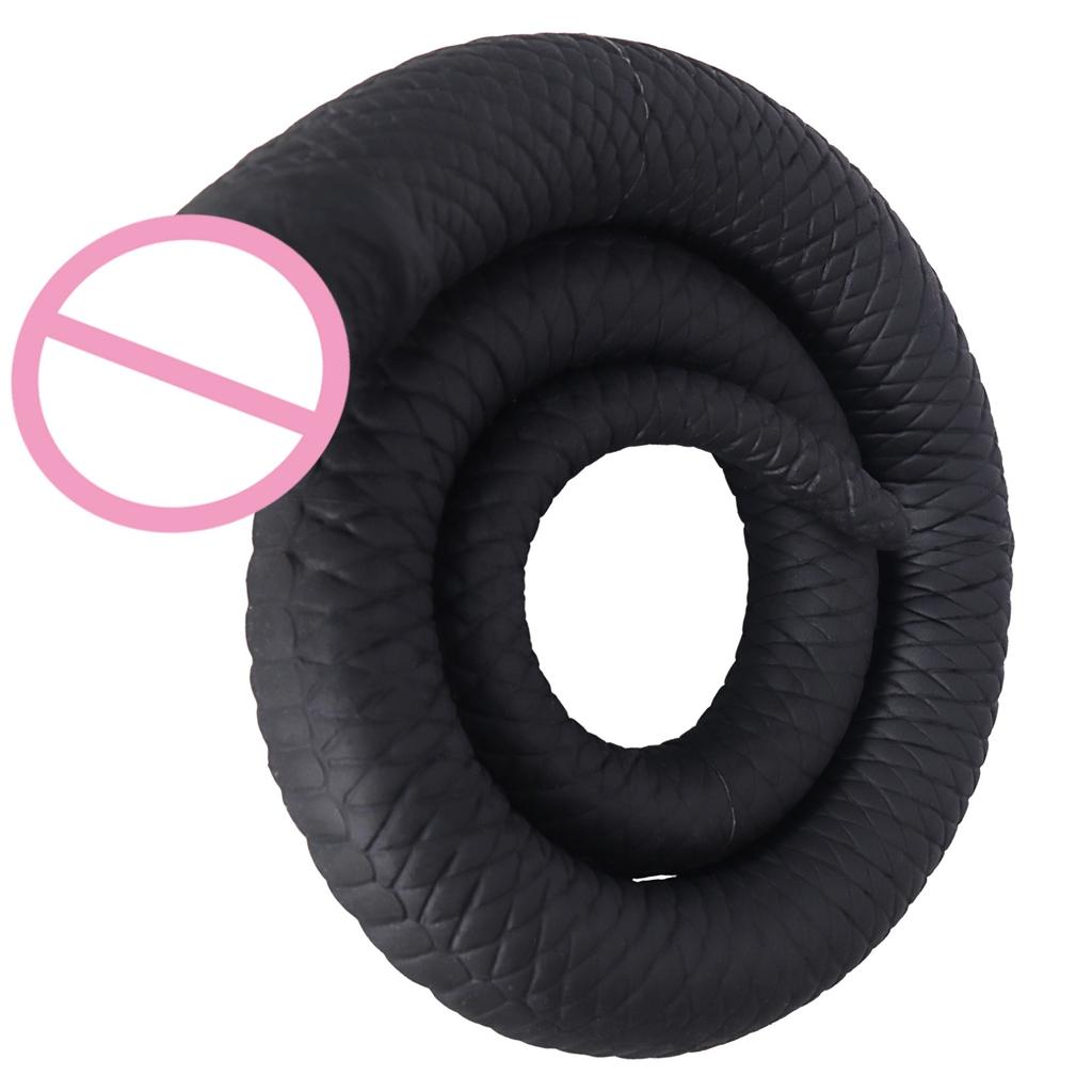 Extra Long Black Snake Shaped Anal Plug Three Sizes of Anal Plugs Adult Sex Toys Double Insertion Anal Plug  Man Women 18+ Waterproof & Easy To Clean