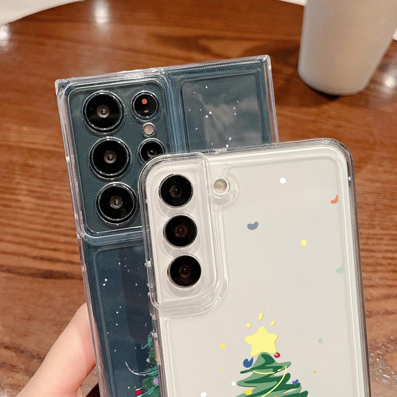 Santa Claus Printing Case For Samsung Galaxy S25 S24 S22 Ultra S23 S24 FE A17 A56 A16 A36 A26 A55 A15 A25 A54 5G Clear Soft TPU Phone Cover