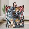 Fullmetal Alchemist Super Soft Blankets Girls Boys Plush Bedding Throws Pattern Couch Chair Flannel Bedspread Sofa Bed Cover