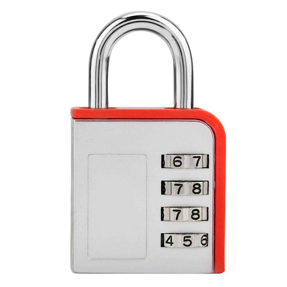

Сплав цинку Сумка для спортзалу Протикрадіжний Всепогодний 4-значний замок для шафки Кодовий замок Навісний замок червоний