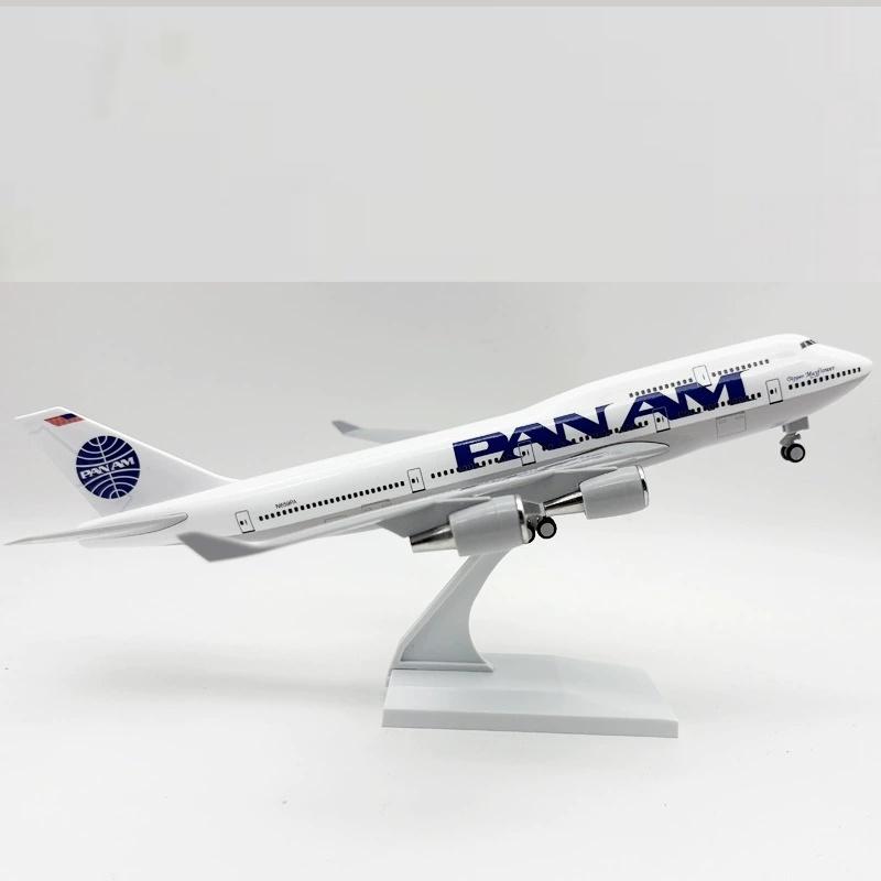 1/400 Diecast Harz Flugzeug 30cm747 B747 Flugzeug Pan Am Fluglinie Flugzeugmodell Flugzeug mit Radfahrwerk zur Sammlungs-Ausstellung