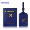 2Pcs/Set Pu Travel Passport Cover Luggage Tag Suitcase Identifier Label Baggage Boarding Bag Tag Name Id Address Passport Holder