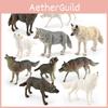 Wolf Arctic Wildlife Pvc Figurine Models For Collectors And Nature Scene Decor