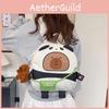 Cute Capybara Cartoon Water Pig Backpack Girl Children Durable Bags Polyester