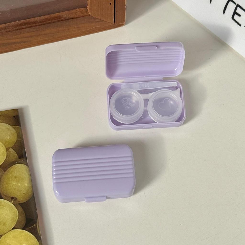 Custodia in Plastica per Lenti a Contatto per Donna Ragazza Mini Scatola per Lenti a Contatto con Specchio Stile Retrò Scatola per Lenti Scatola per la Cura da Viaggio Outdoor Regalo