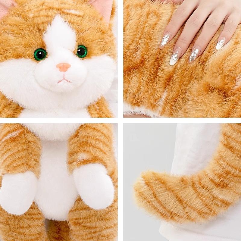 Ny Ekte Klem Baby Simulering Liggende Katt Dukke Katt Dukke Barn Sovende Pute Bursdagsgave Felis Silvestris Catus