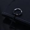 Round Stainless Steel Cross Ear Jewelry Men Hoop Earrings Korean Dangle Earrings Stud Earrings