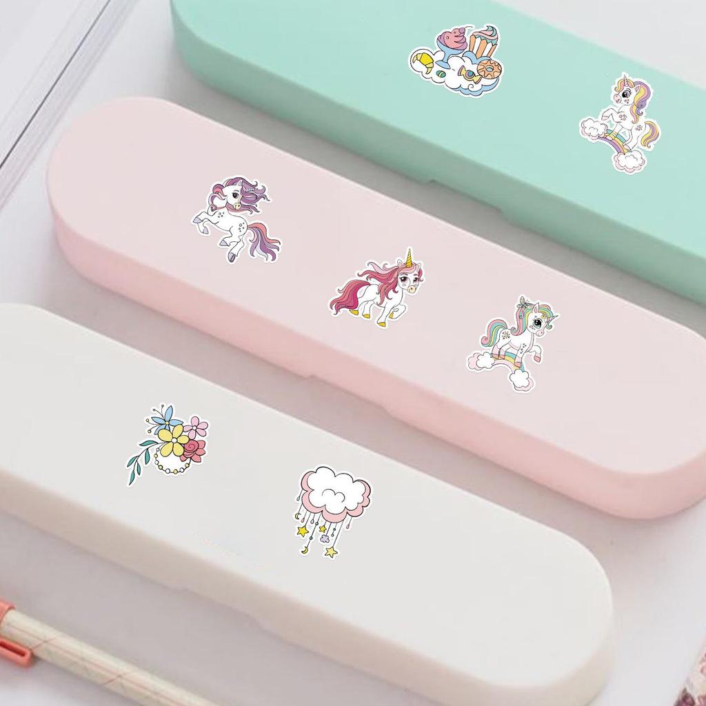 50 Unicorn Graffiti Waterproof Stickers for Suitcases, Cars, Notebooks, Skateboards, and Phones