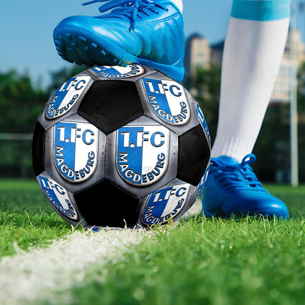 1 pz 1 FC Magdeburg Pallone da Calcio Taglia 5 Pallone da Calcetto Indoor alla Moda Colorato Gioco in Cortile - Ottimo Regalo per Appassionati di Sport HE1
