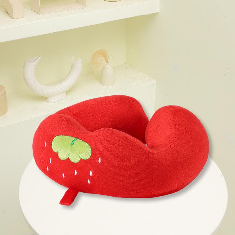 Cute Cartoon Neck Pillow for Travel - U-Shaped Cervical Support for Airplane & Train Nap