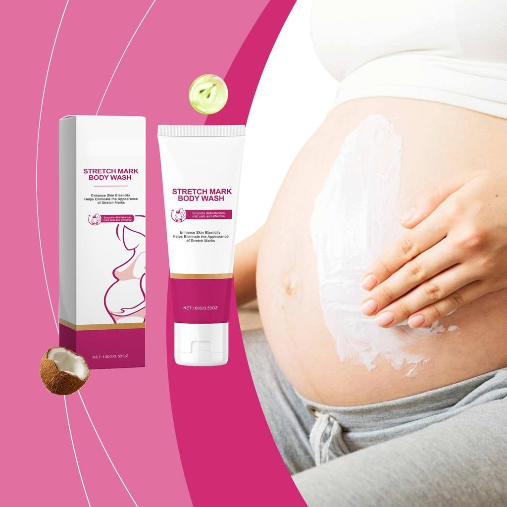Pregnancy Shower Gel, Moisturizing Body Wash Lightens Lines And Smooths Skin Gentle Without Irritation,100ML