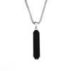 Black Drip Oil European and American Necklace Silver Black Fashion Jewelry Pendant Necklace  Unisex
