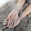 Full Finger Driving Stretchy Cycling Korean Style Polka Dot Gloves Women Lace Gloves Lace Gloves