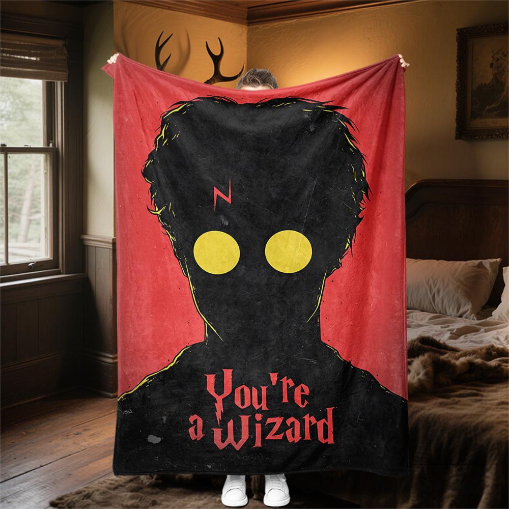 1pc wizard you're a Harry Potter Outdoor Flannel Throw Blanket All Season Soft Warmth,Home Decor 1031164