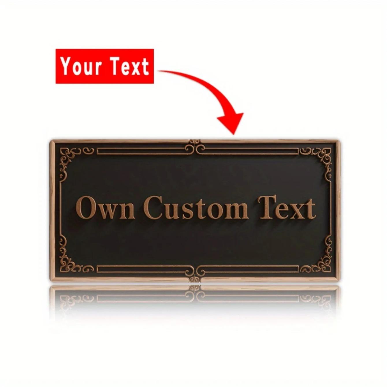 Custom Metal Tin Sign Retro Home Wall Decor Personalized Name Plate чёрный