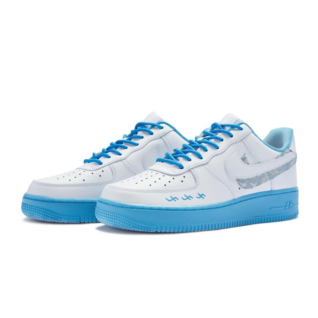 Nike Air Force 1 Low Top Skateboard Shoes GS White Blue DH2920-111(Team80-)