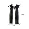 2026 New Fashion Halloween Soft Feather Cloak Black Fur Collar Hollow Lace Mesh Cape Festival Role Costume Cosplay Costumes