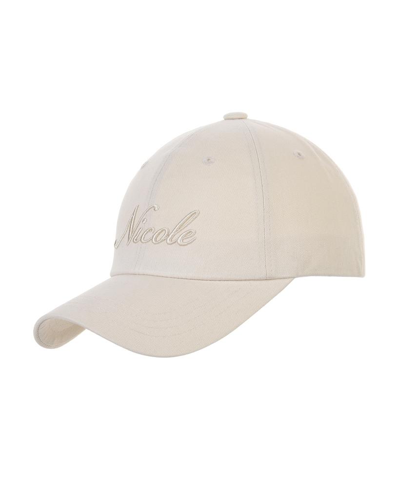 Nigaennikol Nicole Lettering Ball Cap_Beige