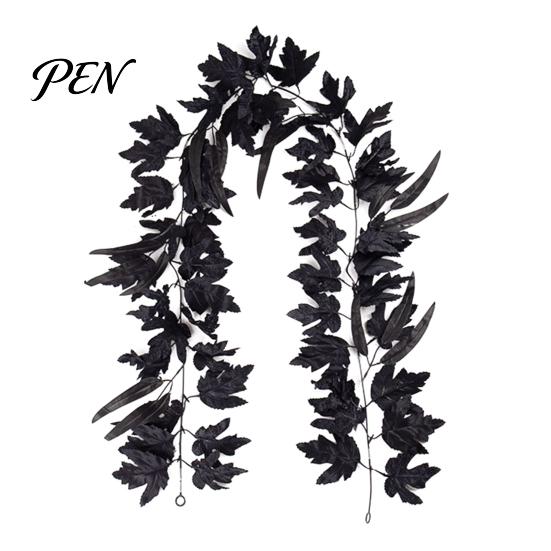 Fall Seasonal Decorations Halloween Artificial Maple Leaf Vine Decor, Wall Hanging Garland Durable Festive Ornaments for Party Scene, Spooky