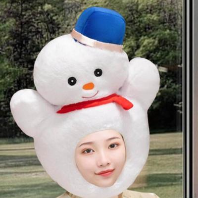 Snowman Hat Plush Cap Novelty Keep Warm Costume Accessory Party for Role Play Carnival Stage
