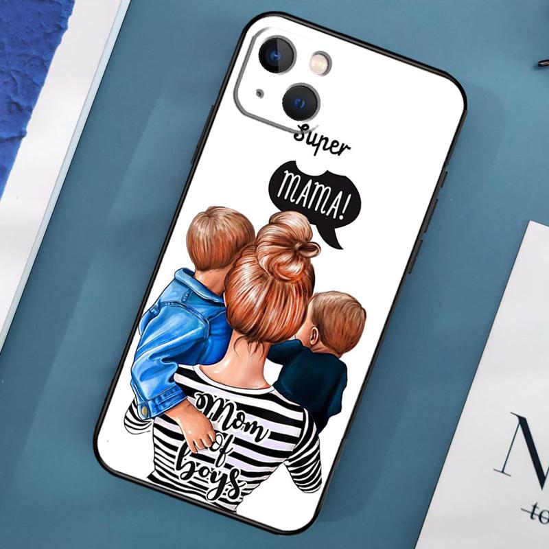 Fashion Super Mom Case For iPhone 15 14 13 12 11 Pro Max XS X XR SE 2020 2022 7 8 Plus 12 13 Mini Cover Shell