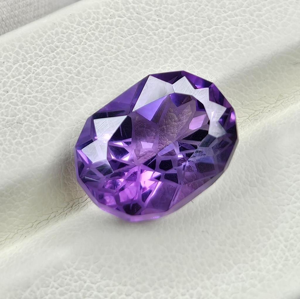 Natural Amethyst Oval Shape Cut Stone Loose Gemstone For Making Jewelry 7 Ct. 13X10X7 Mm