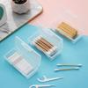 Compact Travel Toothpick and Cotton Swab Holder: Portable, Simple Design for Dental Floss and Toothpicks, Ideal for Restaurants and On-the-Go Use