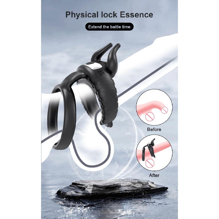 New Vibrating Penis Ring Cock Ring Semen Lock Vibrator Sex Toy for Men Adults Delay Ejaculation Couple Rings Sexy Goods