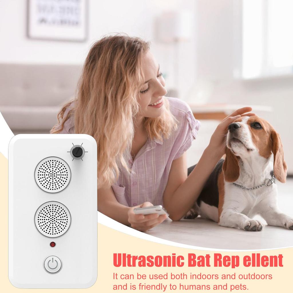 Bat Repeller Devices Adjustable Electric Animal Trap Ultrasonic Rechargeable Bird Defense System for Attic House Garden Basement