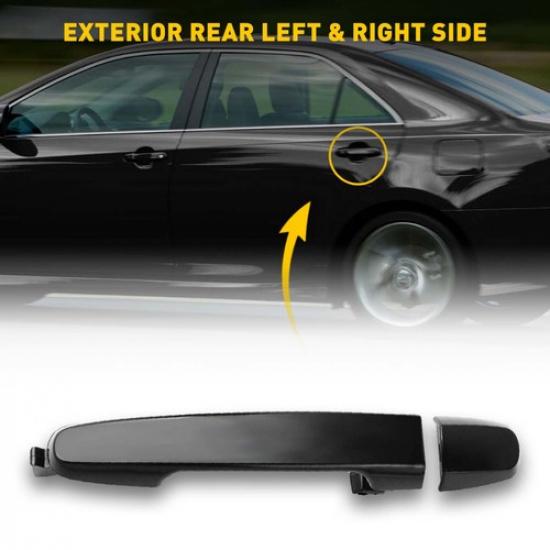 Outside Door Handle For 2003-2013 Toyota Corolla Rear Left / Right Smooth Black