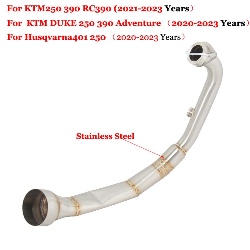 For KTM DUKE 250 390 RC390 KTM250 KTM390 Adventure ADV 2020 - 2024 Motorcycle Exhaust Front Mid Link Pipe Escape Connecting Tube