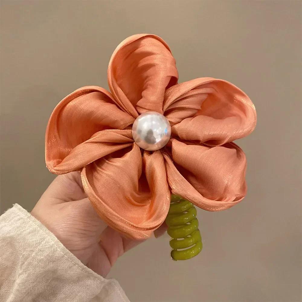 1PC Bowknot Braided Telephone Wire Hair Bands Ponytail Hair Rope Hair Weaving Artifact Elastic Band Hair Rope Hair Accessories