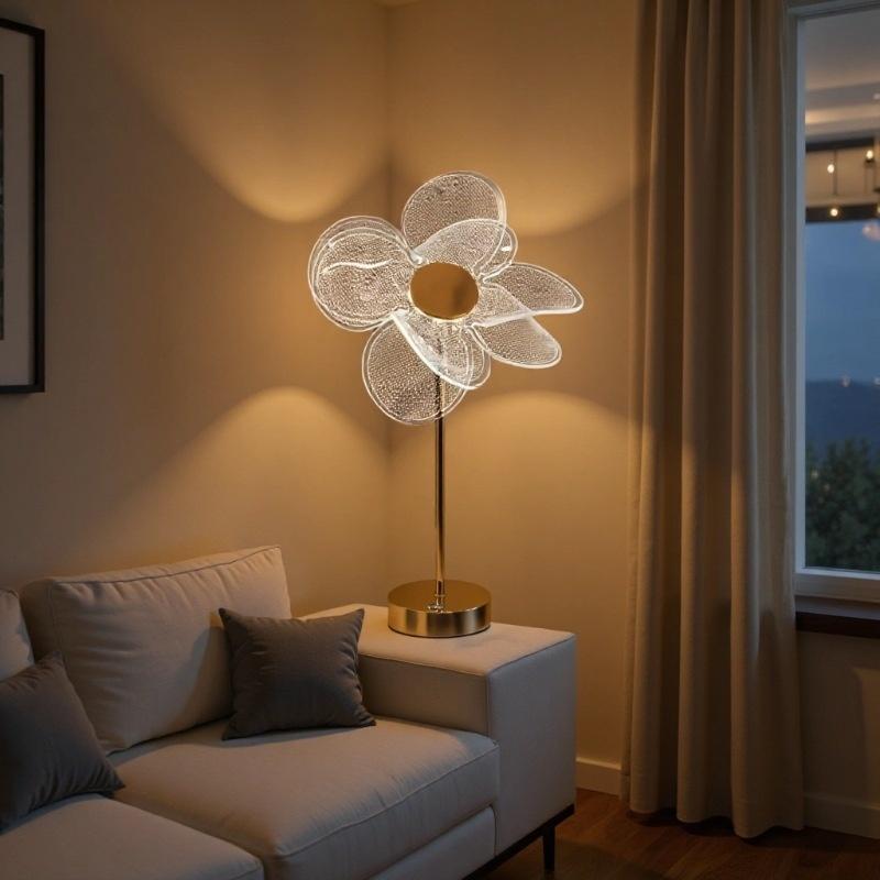 Light Luxury Modern Minimalist Acrylic Metal Butterfly Table Lamp Ambient Night Light Bedroom Girls' Room Bedside Decoration