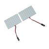 2pc 12V Car 48-LED Panel Light 7000K White Dome Map Interior Bulb Lamps
