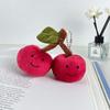 Whimsical Cherry Plush Keychain Soft Cotton Filling Perfect For Gifts Couples