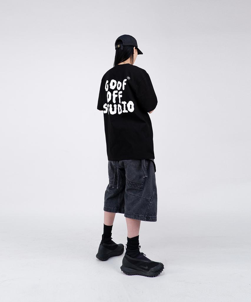 Gupeuopeuseutyudio Gofs Main Logo T-Shirt Black (White)