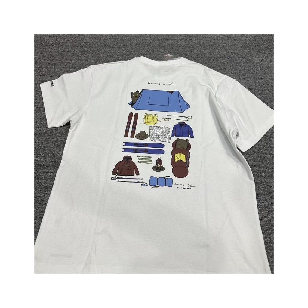 City Leisure Outdoor Trend City Boy Shoulder Loose Printing Round Neck Short Sleeve T-shirt Couple Vintage Alphabet Pattern