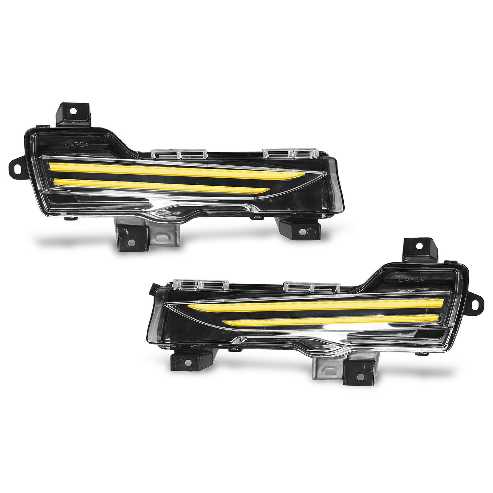 

1 пара противотуманных фар указателя поворота, двухцветная замена дневных ходовых огней для Tesla Model 3