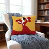 Flamenco Cushion Cover Anti-Dust Mite Short Plush Pillowcase - Invisible Zipper Silky Soft Sofa Cushion Cover