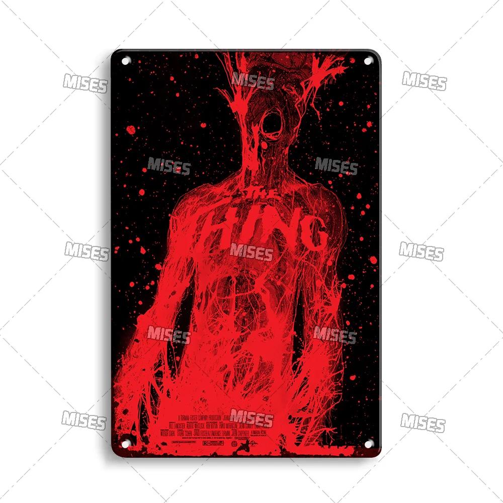 MISES Movie The Thing Metal Plaque Industrial Decor Metal Sign Vintage Metal Tin Sign Bar Home Metal Poster Old Decorative Plate