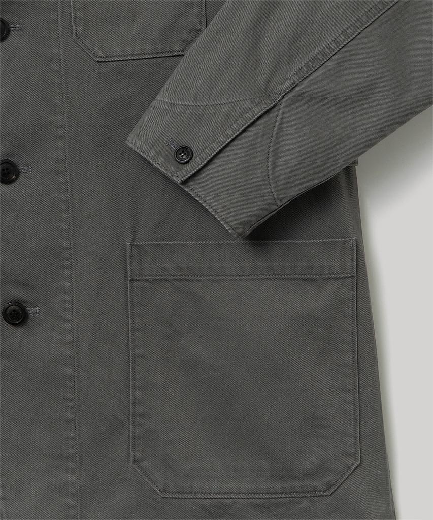Another Office French Drill 3 Button Jacket (Smoky Gray)