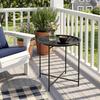 Steel Removable Tray Top Garden Table - Black