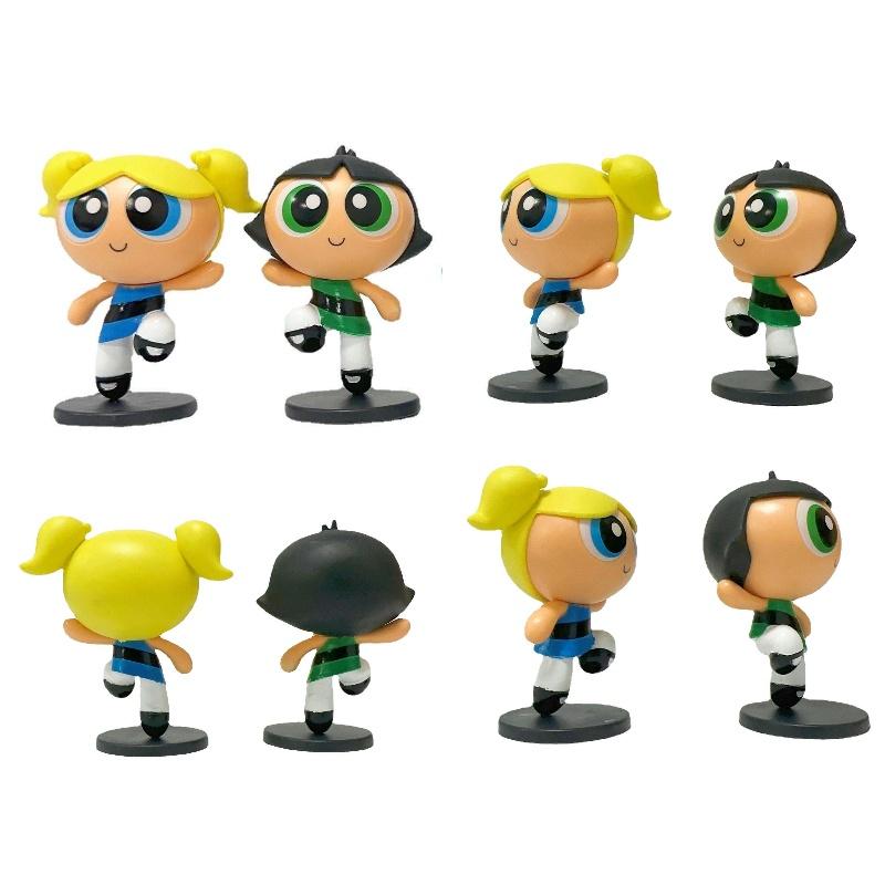 The Powerpuff Girls Action Figure Blossom Bubbles Buttercup Model Dolls Toys For Kids Home Decor Gifts